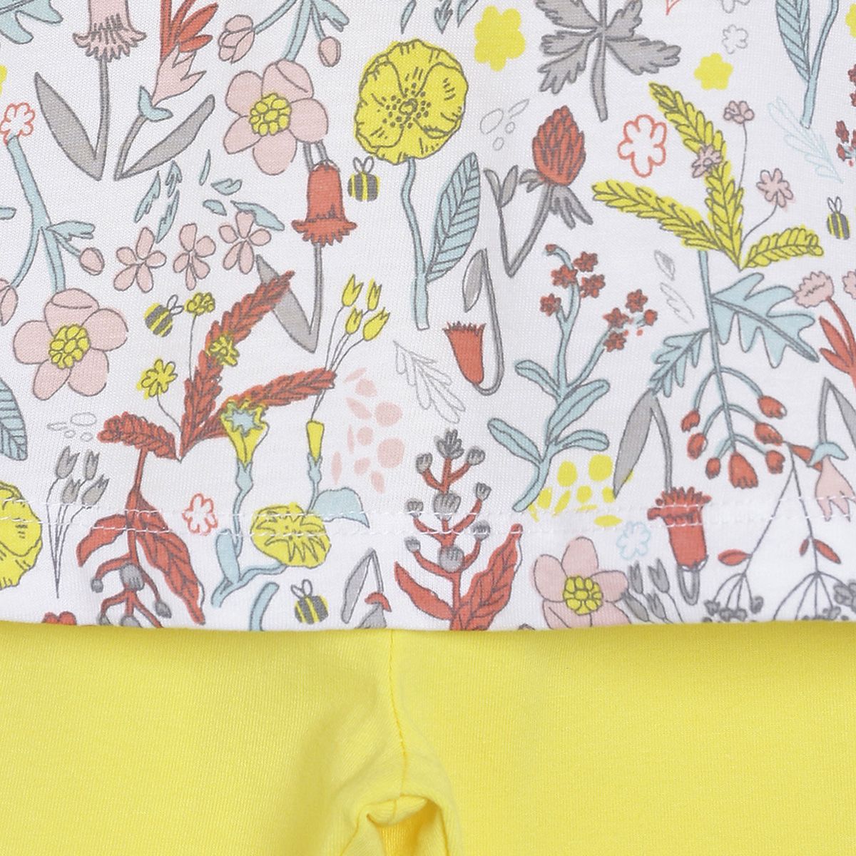 Pack of 2 knit top and knit bottom - white & yellow for New Born