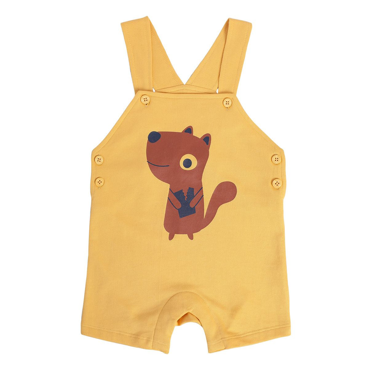 Boys Yellow Pack Of 2 Dungaree Set
