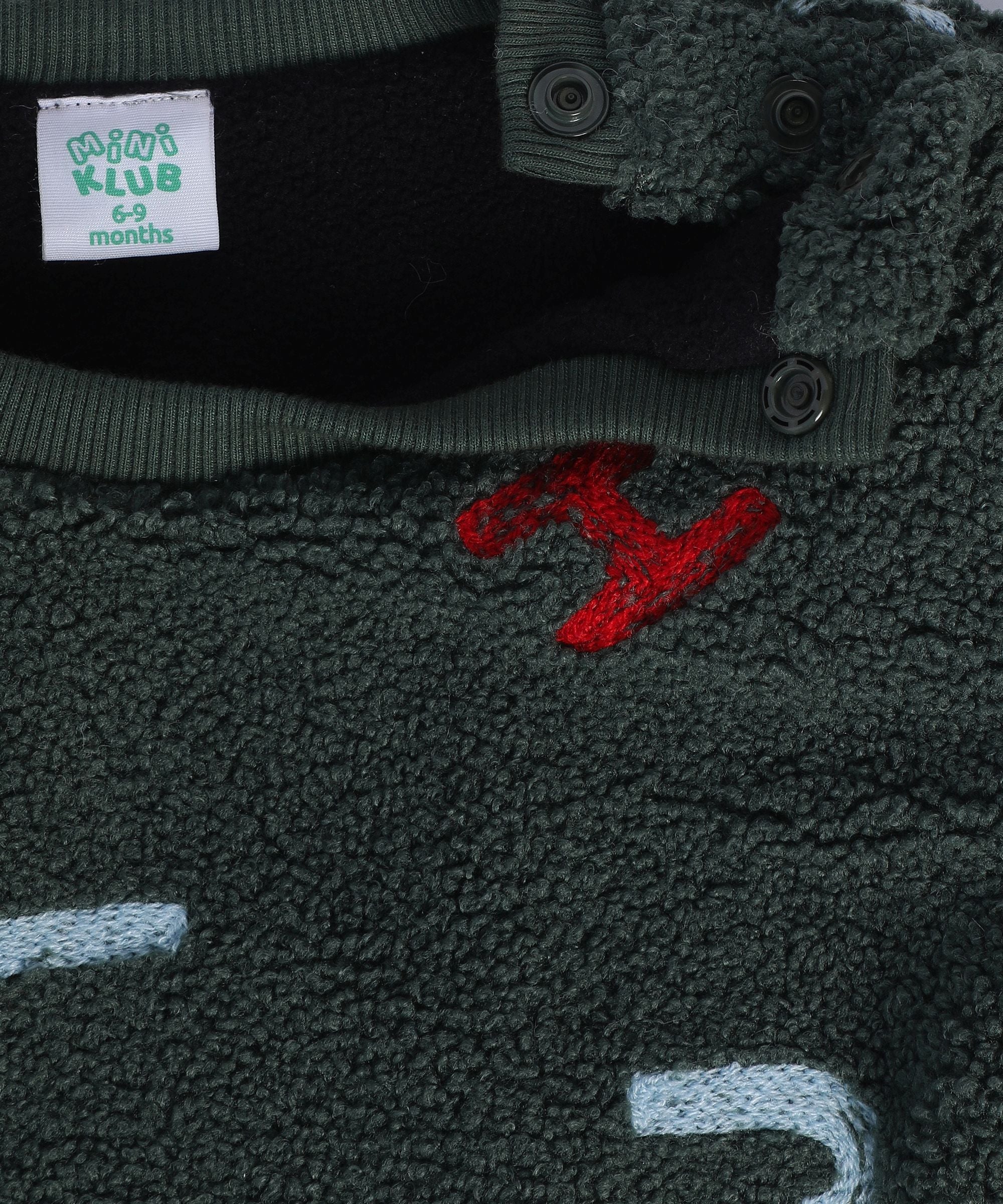 Boys Green Pack Of 1 Sweat Shirt