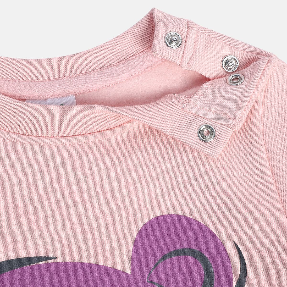 Girls Peach Pack Of 1 Sweat Shirt