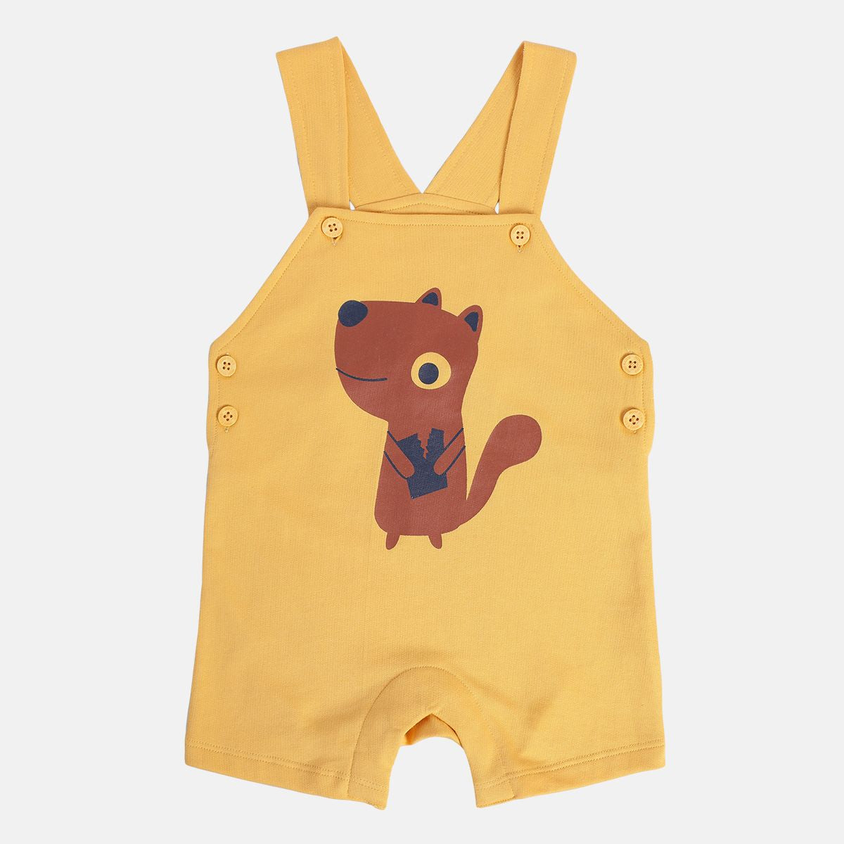 Boys Yellow Pack Of 2 Dungaree Set