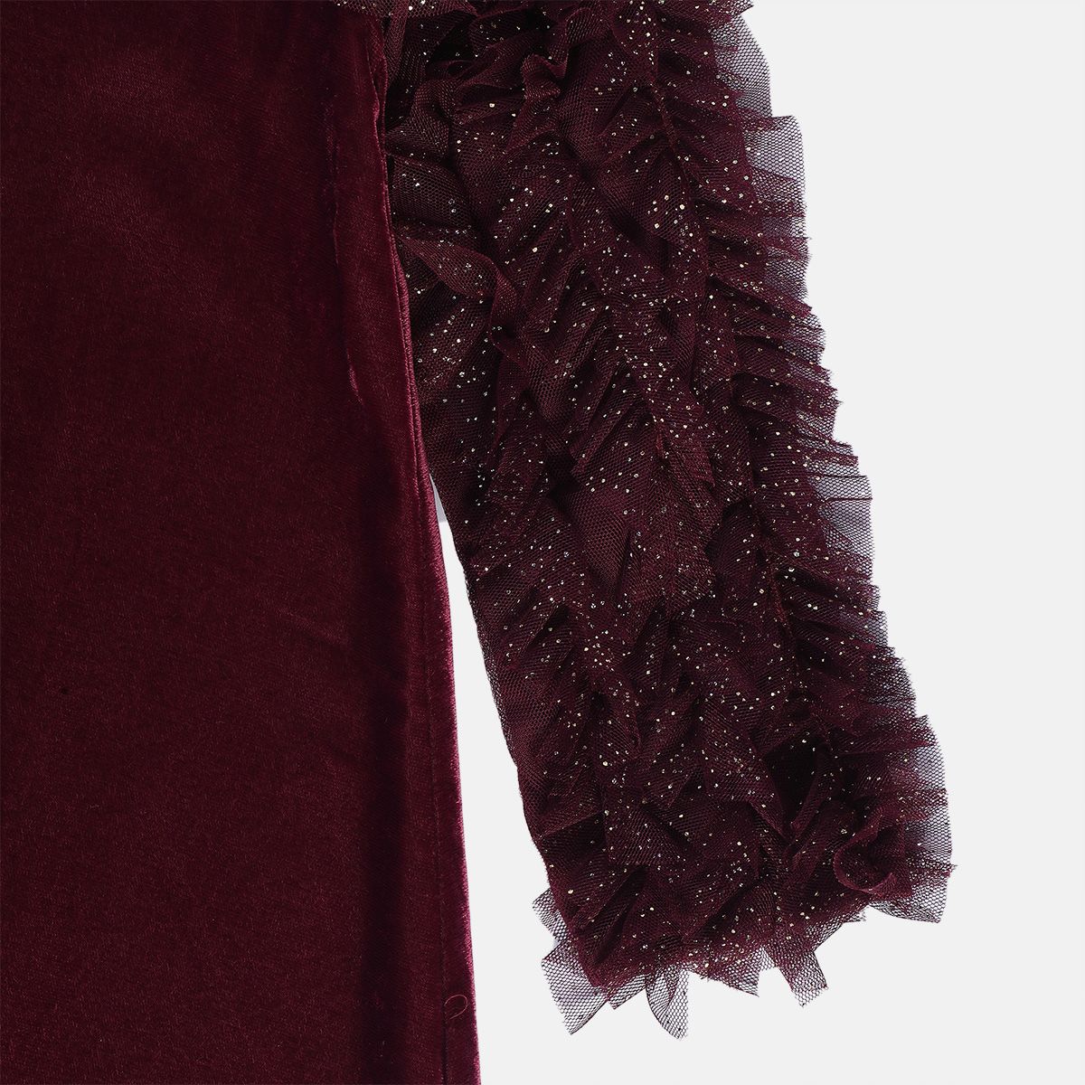 Girls Maroon Pack Of 1 Dress