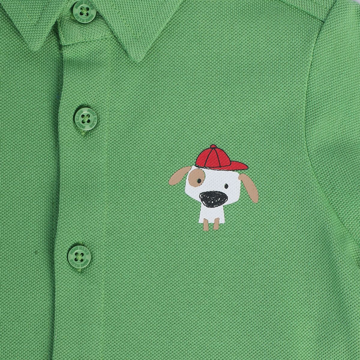 Boys Green Pack Of 1 Shirt