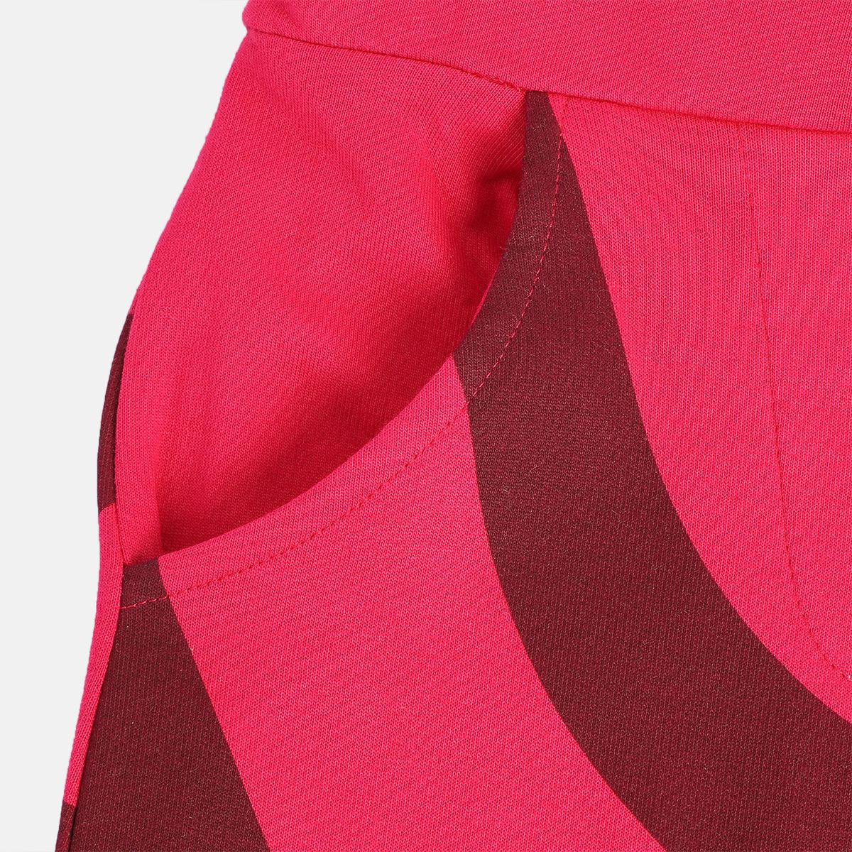 Girls Maroon Woven Pant