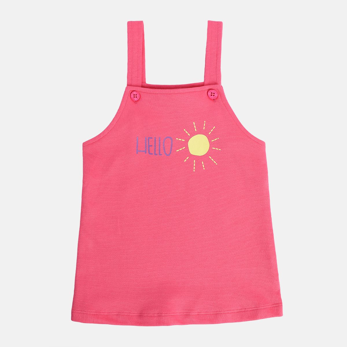 Girls Pink Pack Of 2 Pinny Set