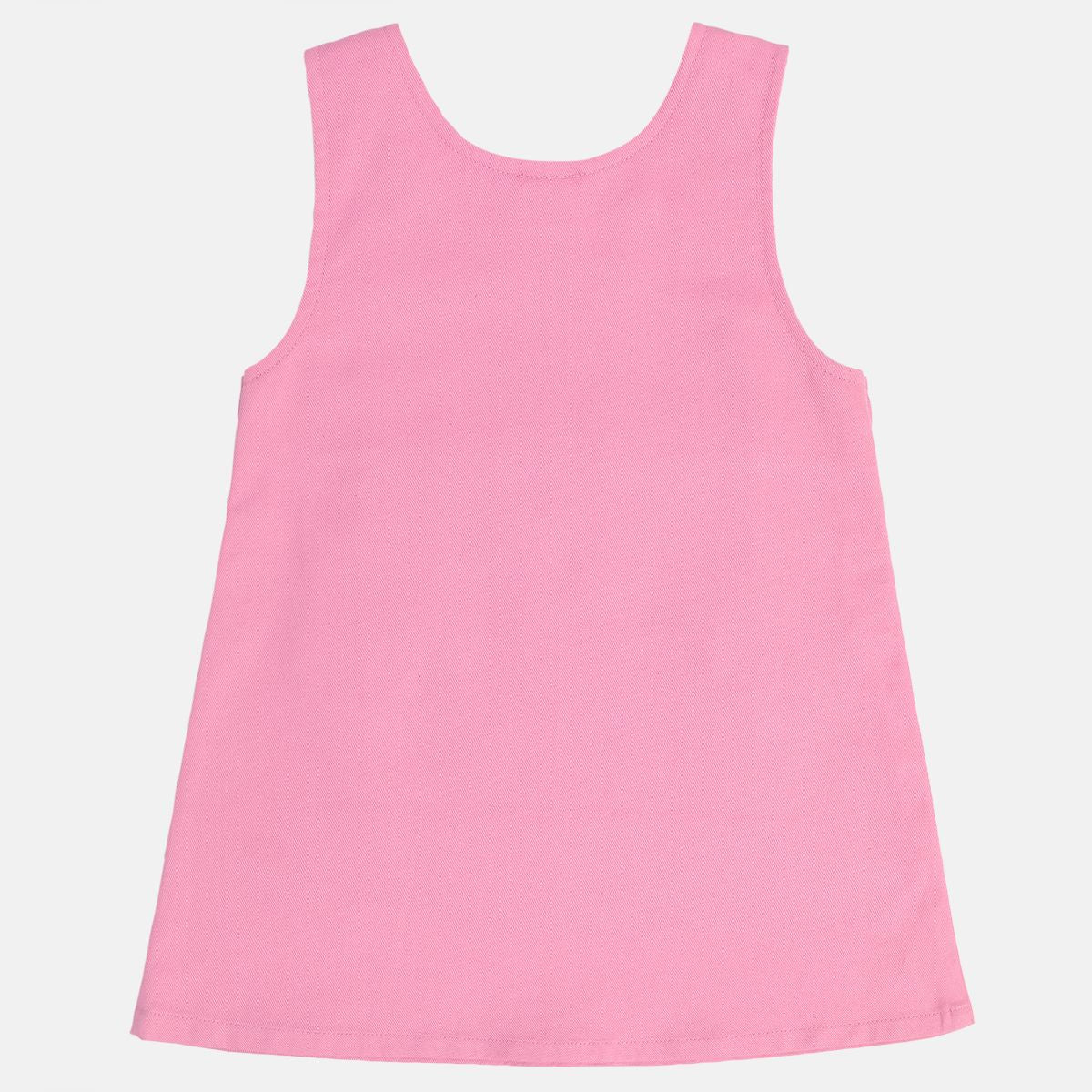 Girls Cotton Full Sleeves Animal Printed Pinny Set - White & Pink