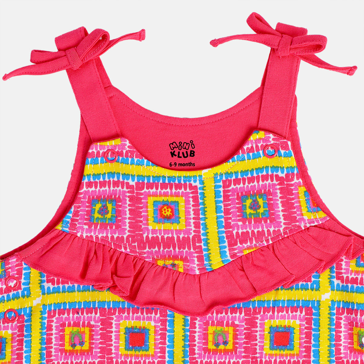 Girls Pink Sleeve Less Dungaree Set