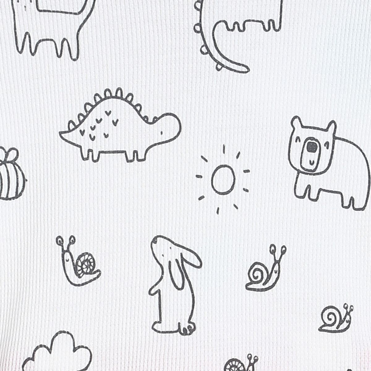 Pack of 2 top and legging set - white for 0-3 Months