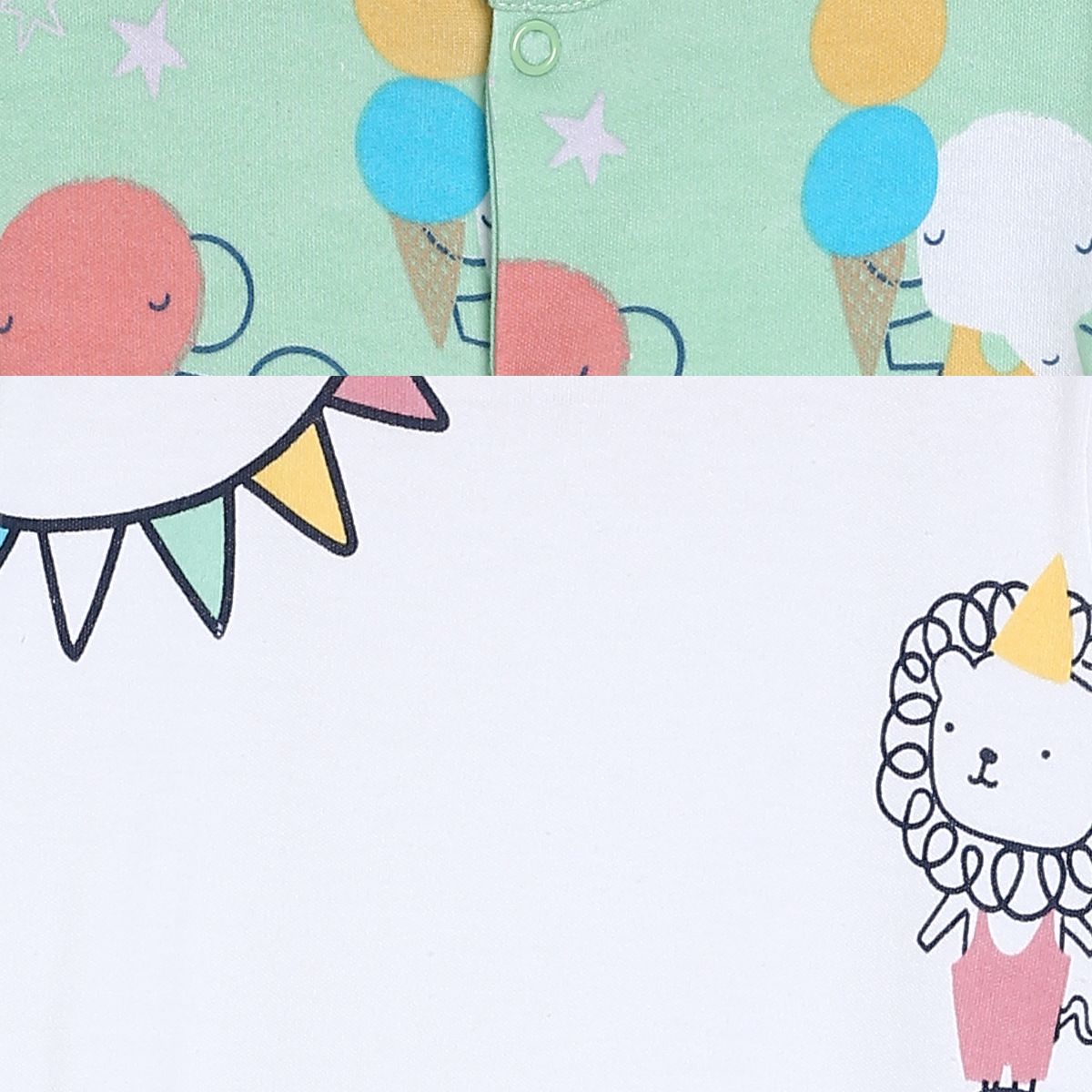 Boys Multicolor Pack Of 2 Sleep Suit