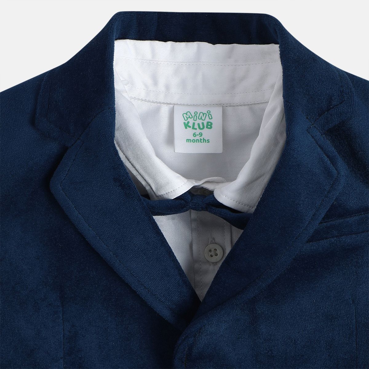 Boys Cotton Full Sleeves Solid Coordinate Set - Blue