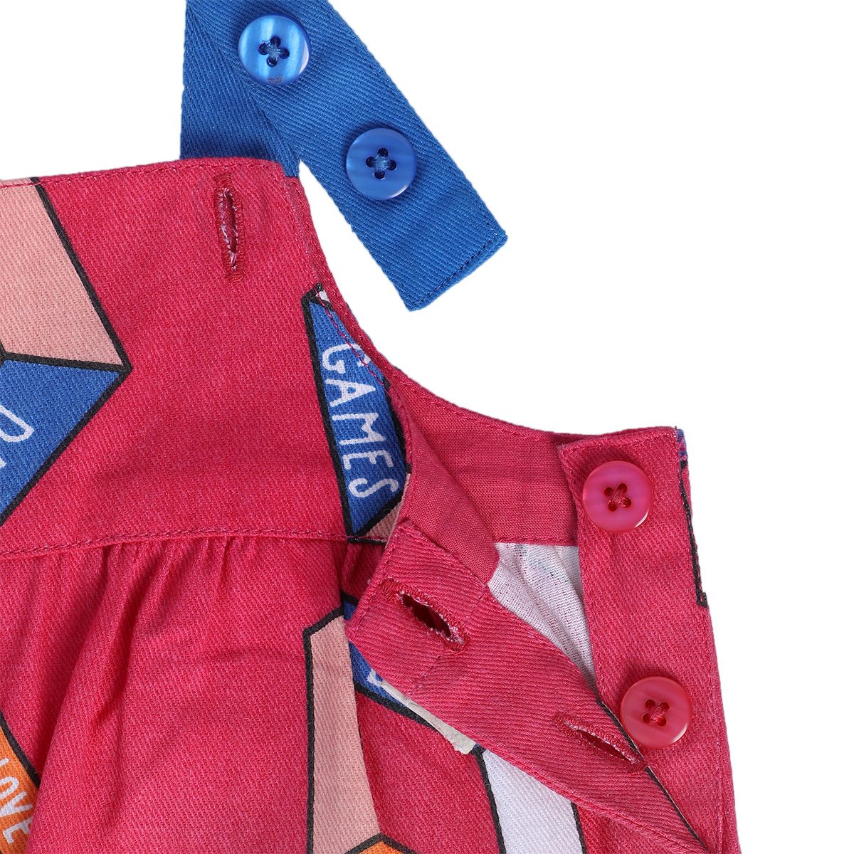 Girls Pink Pack Of 2 Dungaree Set