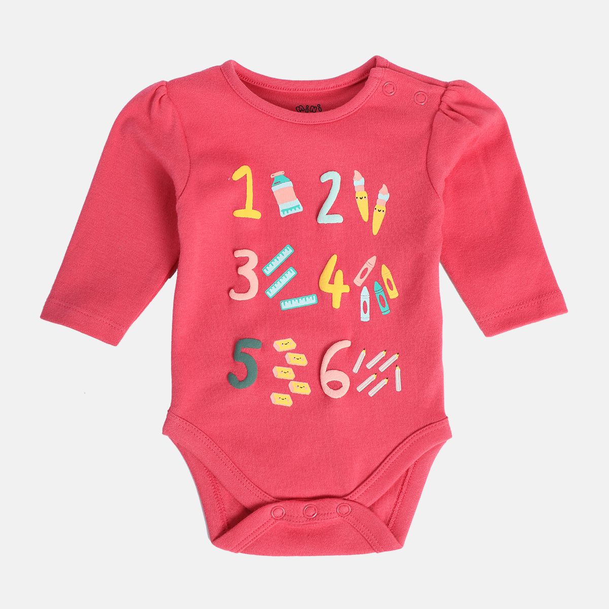 Girls Multicolor Pack Of 3 Body Suit