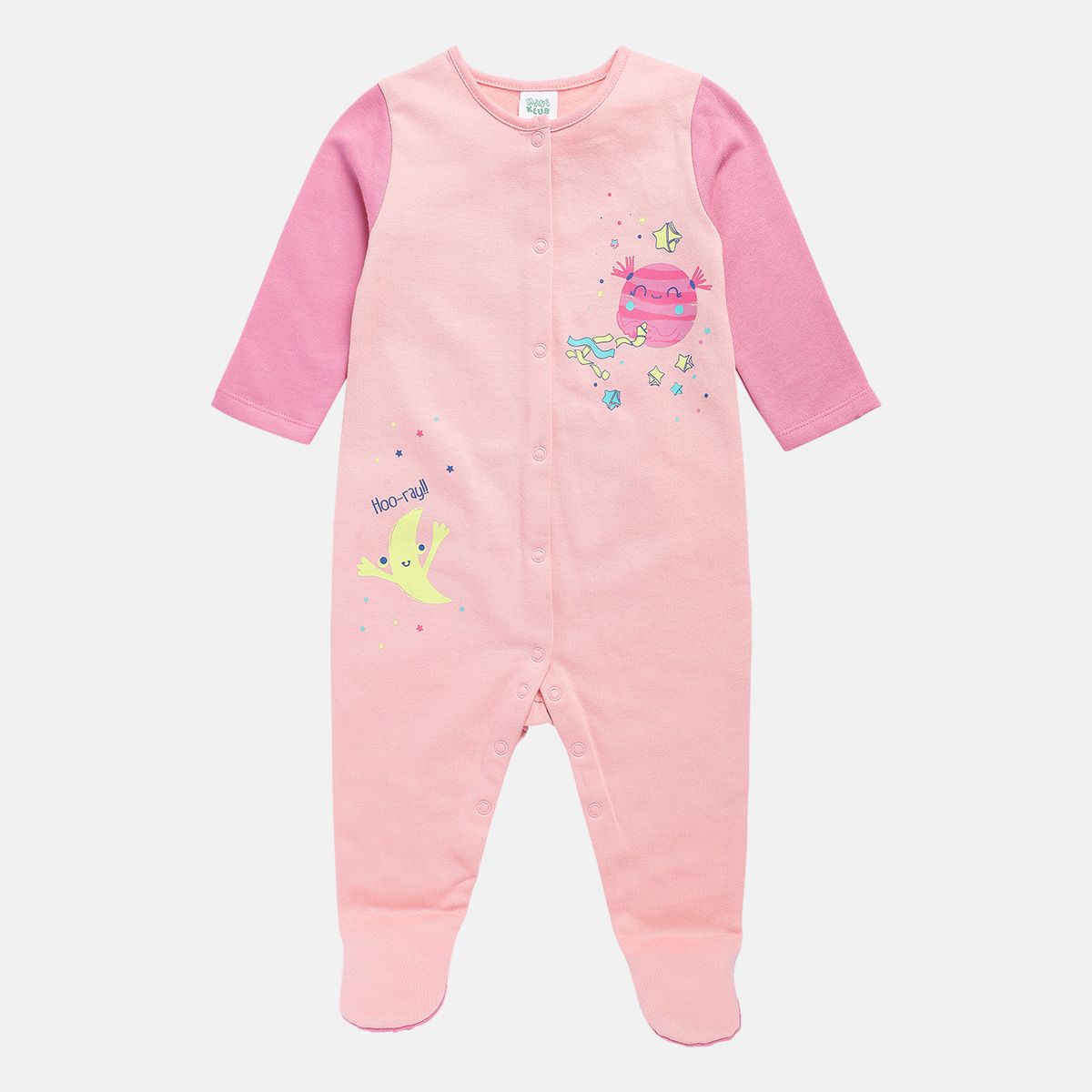 Girls Multicolor Pack Of 2 Sleep Suit