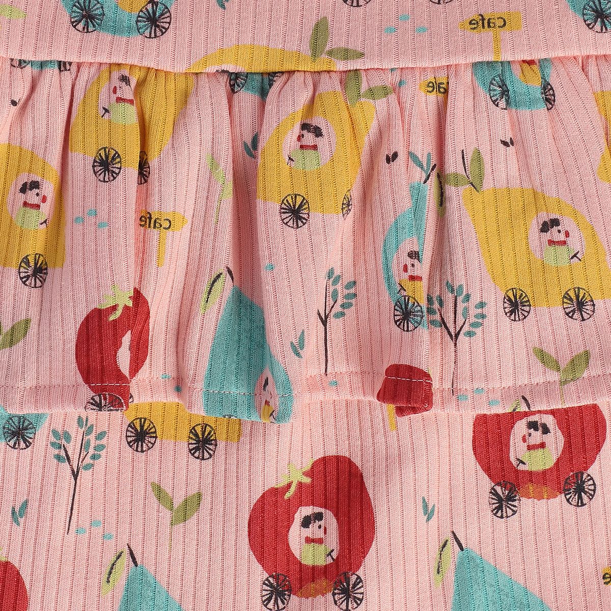 Girls Multicolor Pack Of 2 Dungaree Set