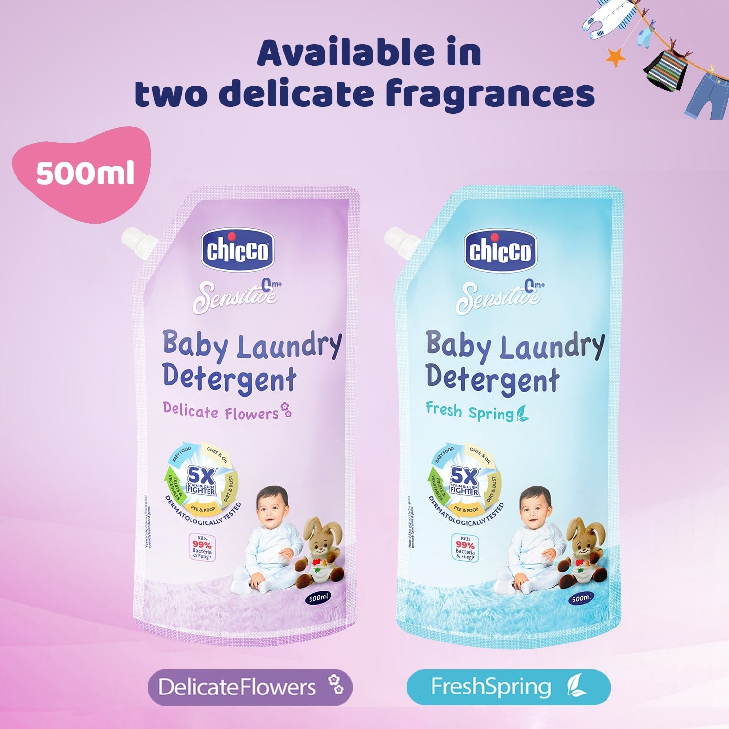 Baby Laundry Detergent (Delicate Flowers) (500ml)
