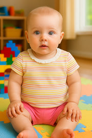 Girls Blue/Multi Knit Top