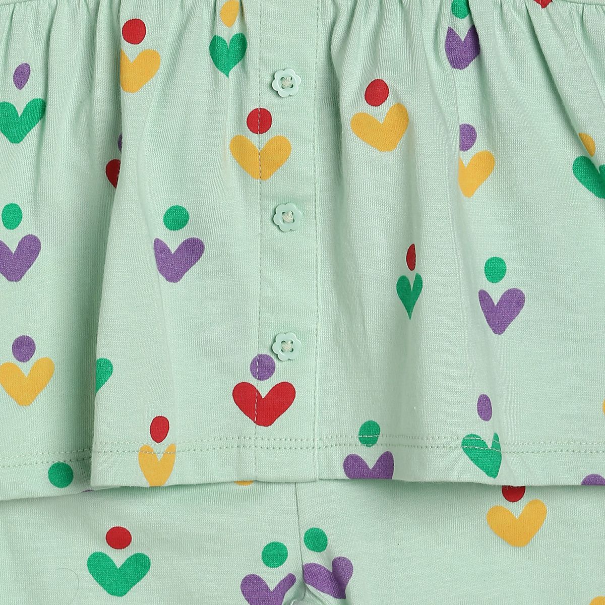 Girls Green Pack Of 2 Top And Bottom