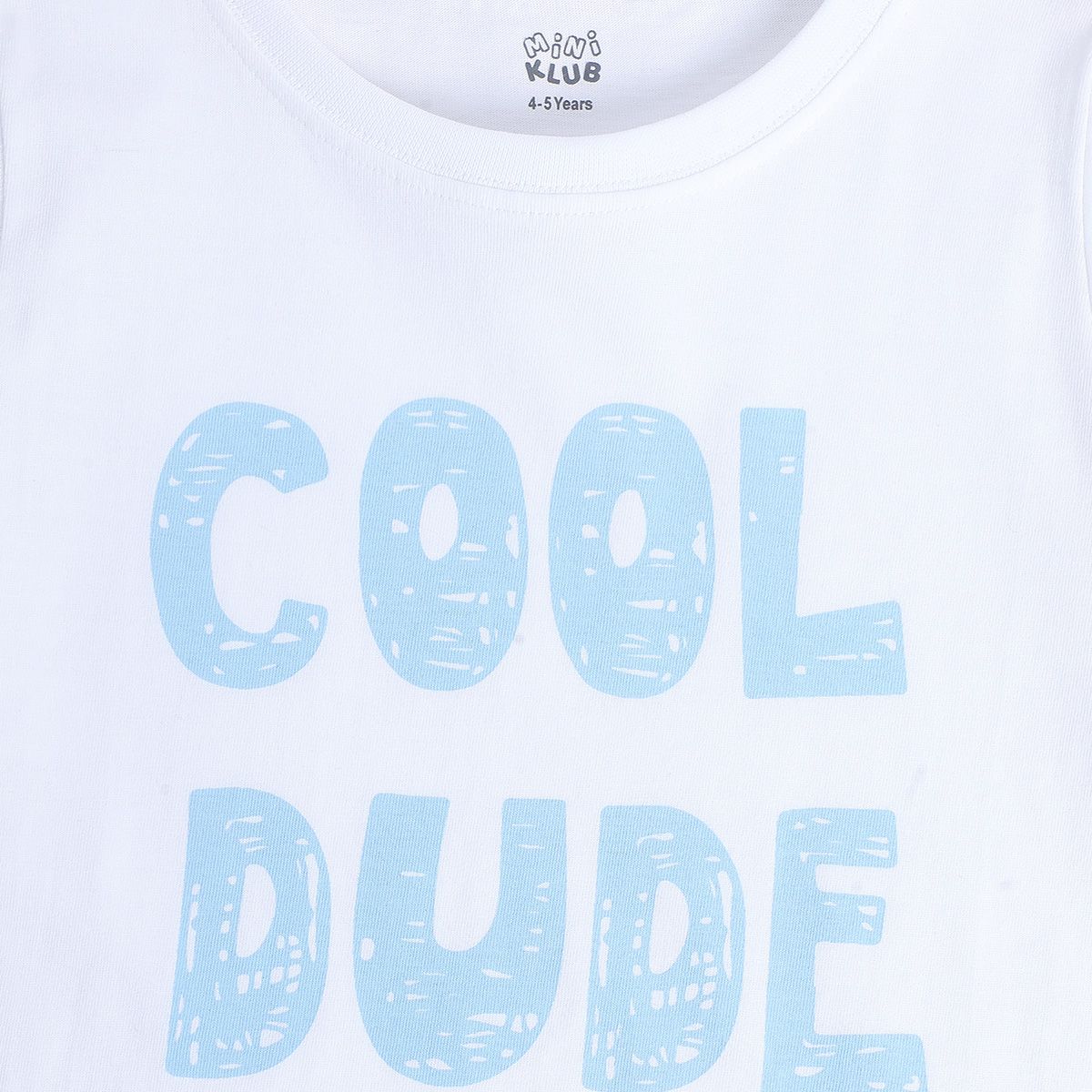 Boys White/Blue T-Shirt And Bottom Set