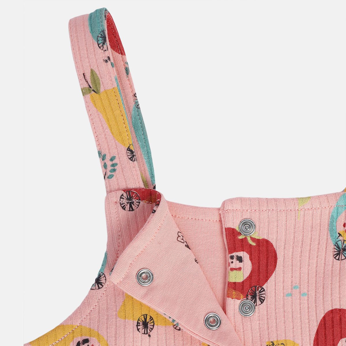 Girls Multicolor Pack Of 2 Dungaree Set