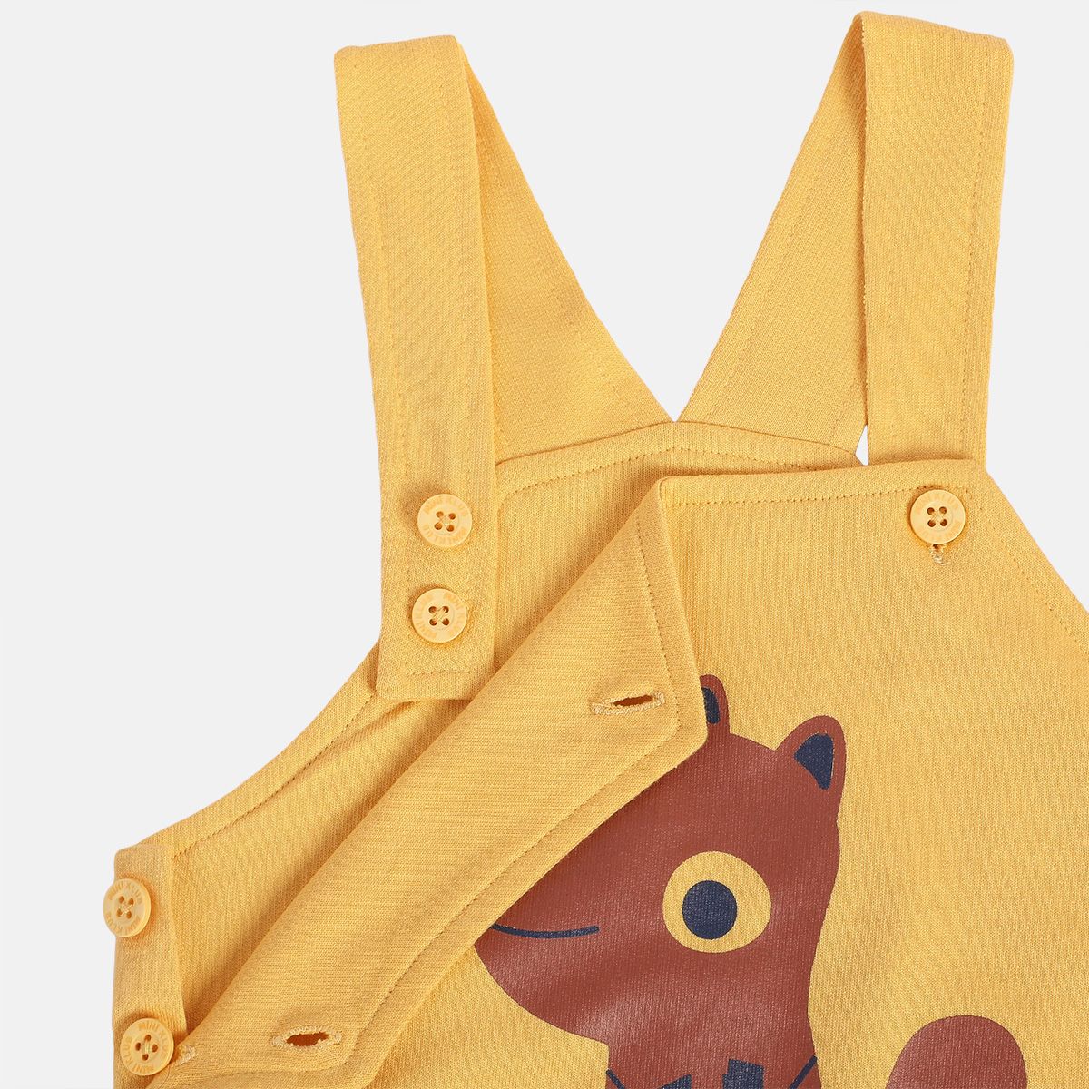 Boys Yellow Pack Of 2 Dungaree Set