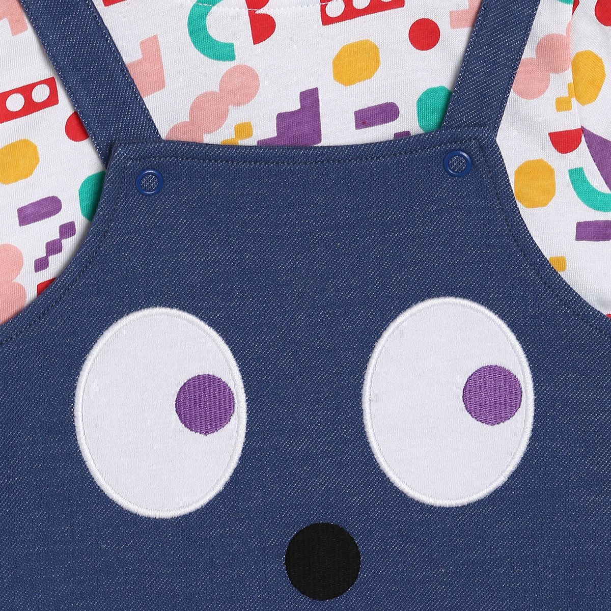 Girls Blue Pack Of 2 Pinny Set