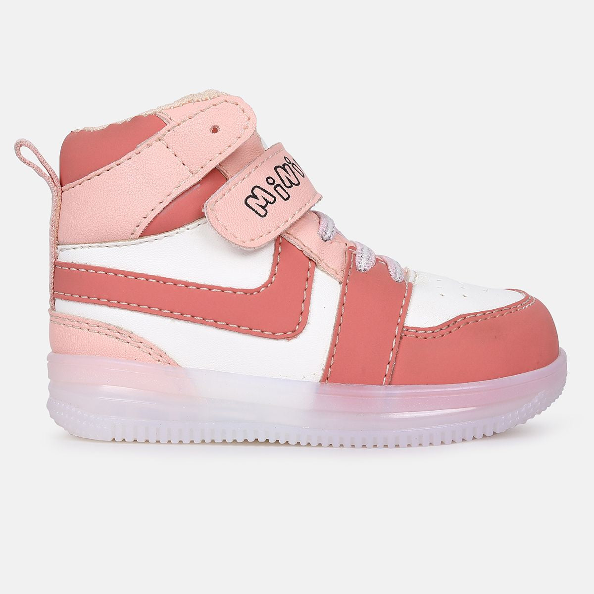 Girls Pink And White Light Shoes