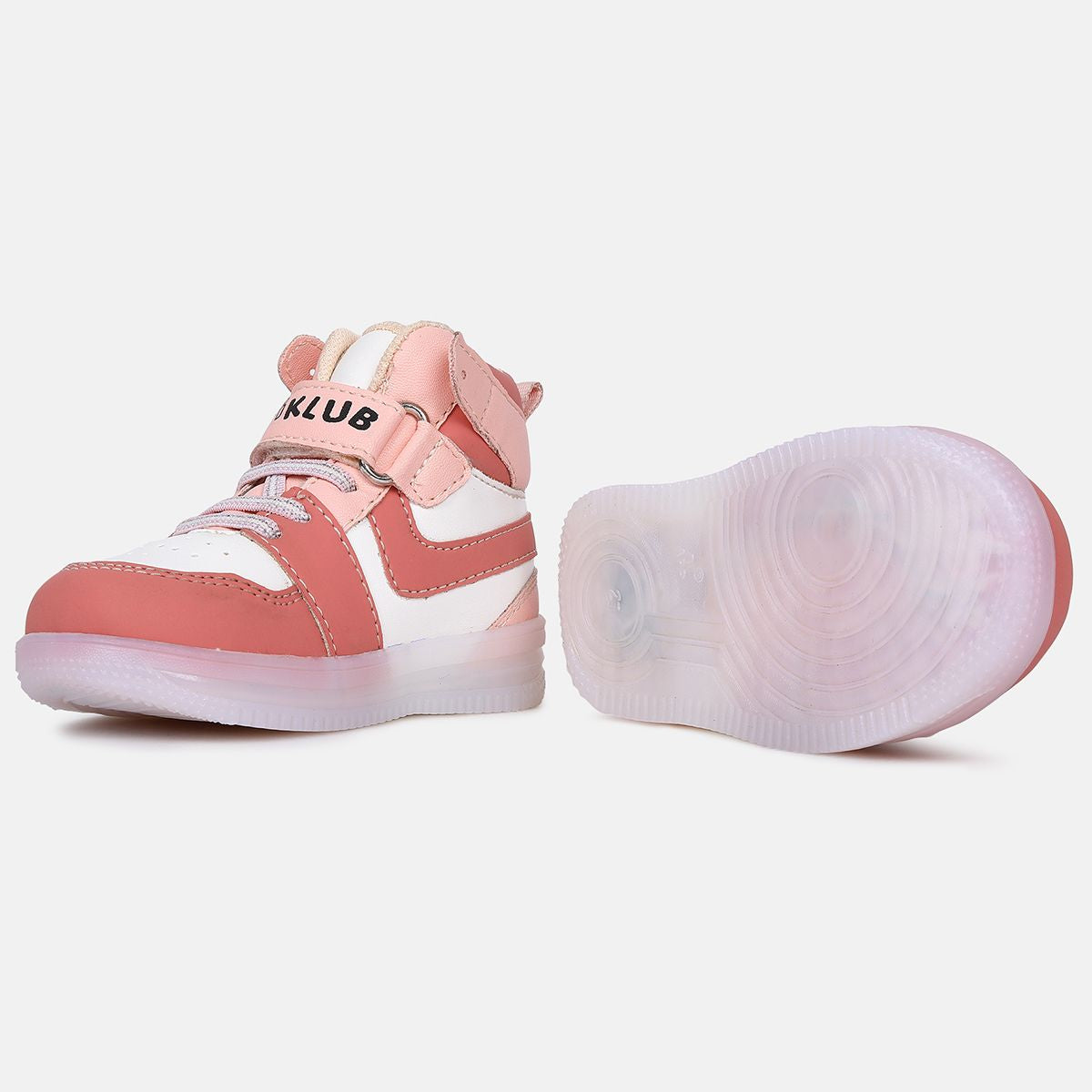 Girls Pink And White Light Shoes