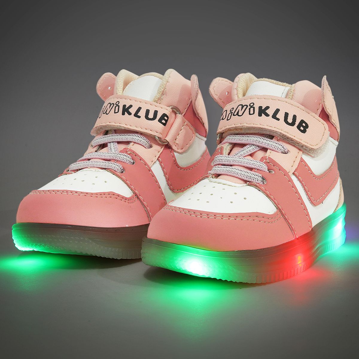 Girls Pink And White Light Shoes