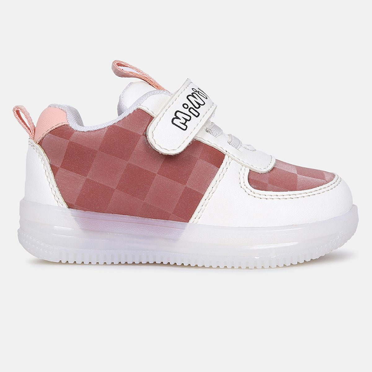 Miniklub Baby White And Pink Color Pair of Hard Sole Light Shoes