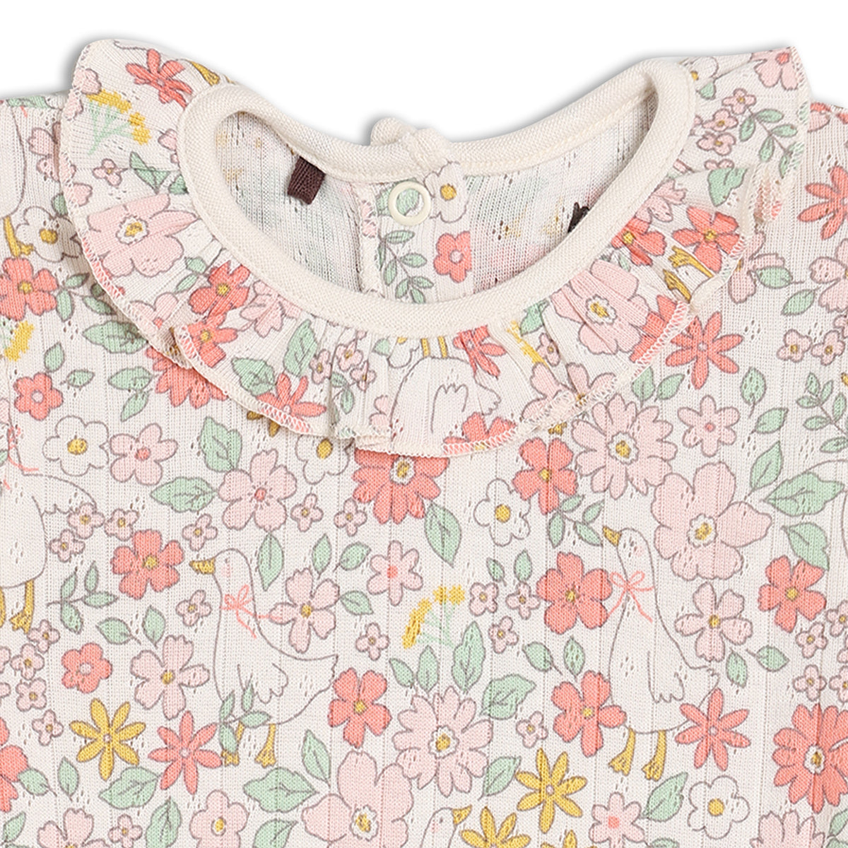 Baby Girls Pack of 3 Floral Printed Bodysuits, Multicolour