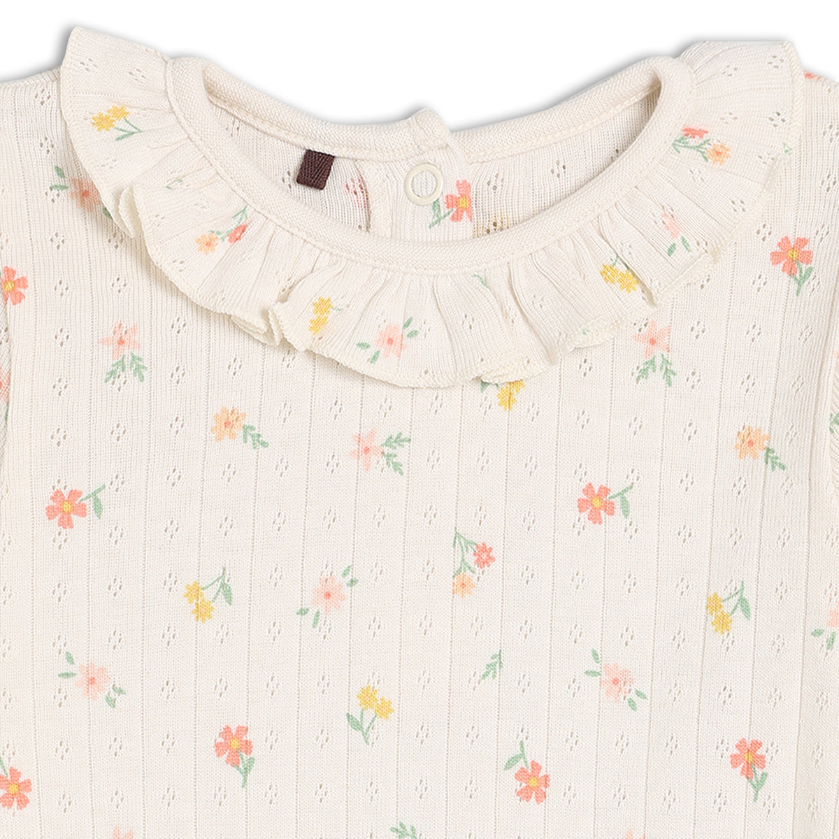 Baby Girls Pack of 3 Floral Printed Bodysuits, Multicolour