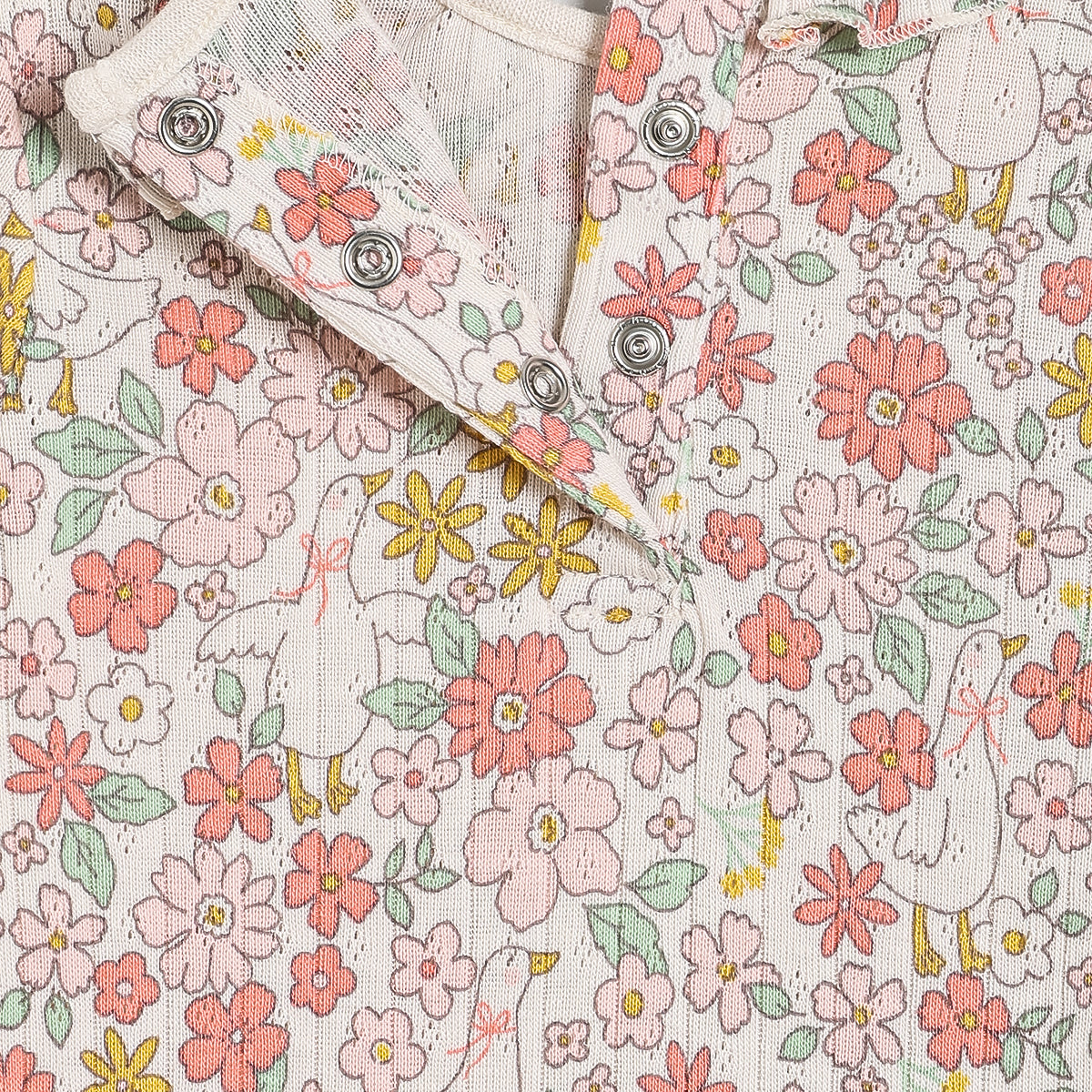 Baby Girls Pack of 3 Floral Printed Bodysuits, Multicolour