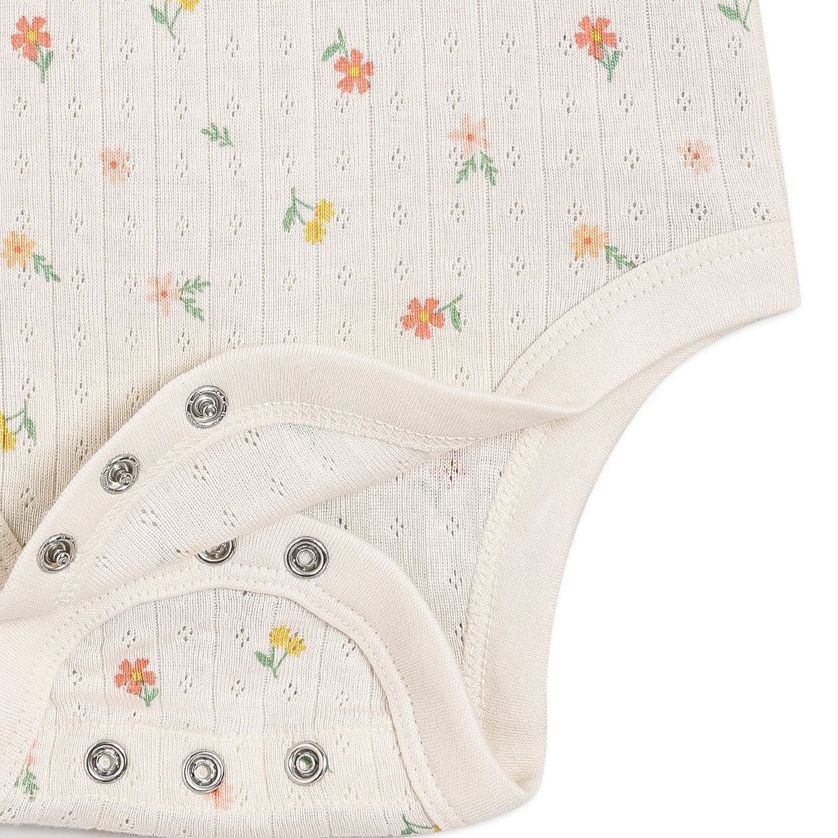 Baby Girls Pack of 3 Floral Printed Bodysuits, Multicolour