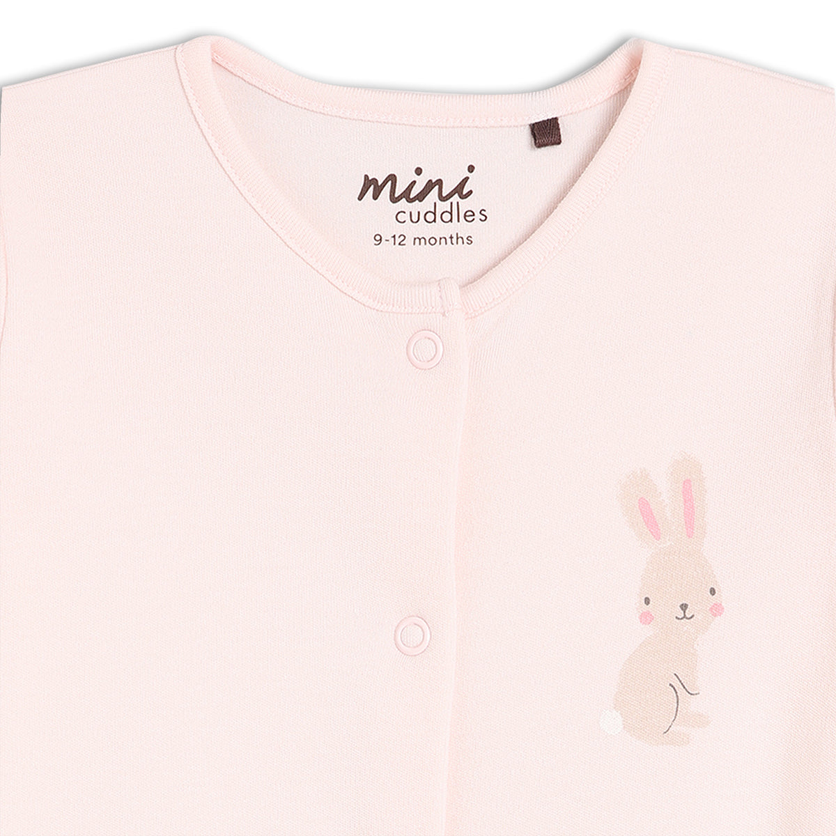 Baby Girls Pack of 2 Rainbow Printed Sleepsuit, Multicolour