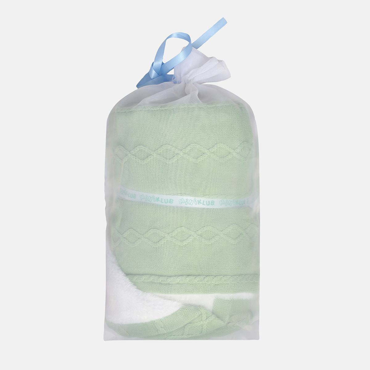 Miniklub New Born Green/White Color Blanket