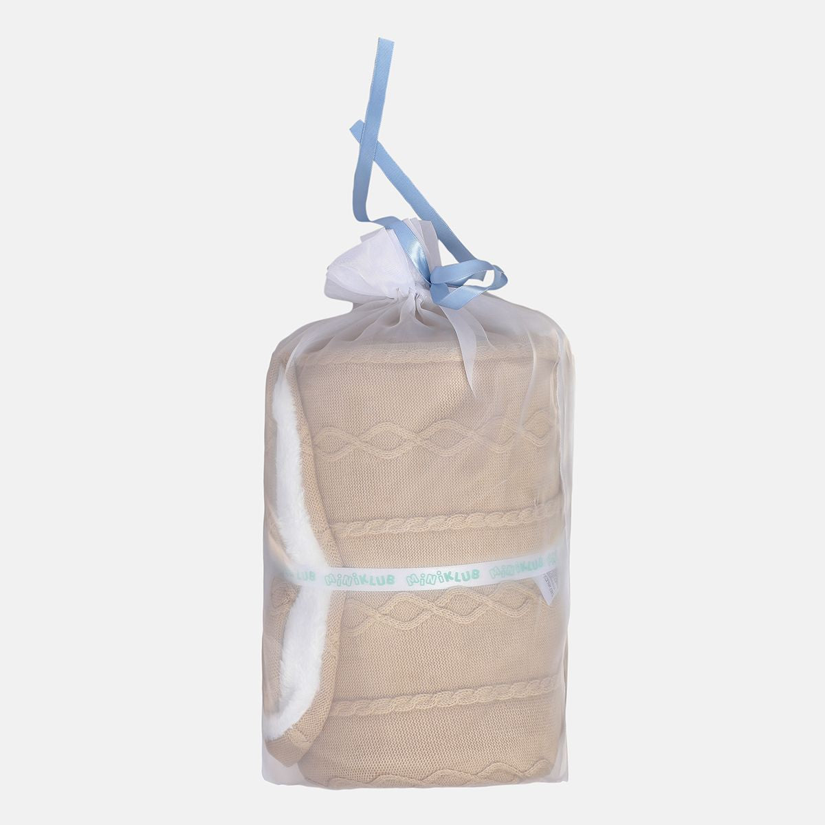 Miniklub New Born Brown/White Color Blanket