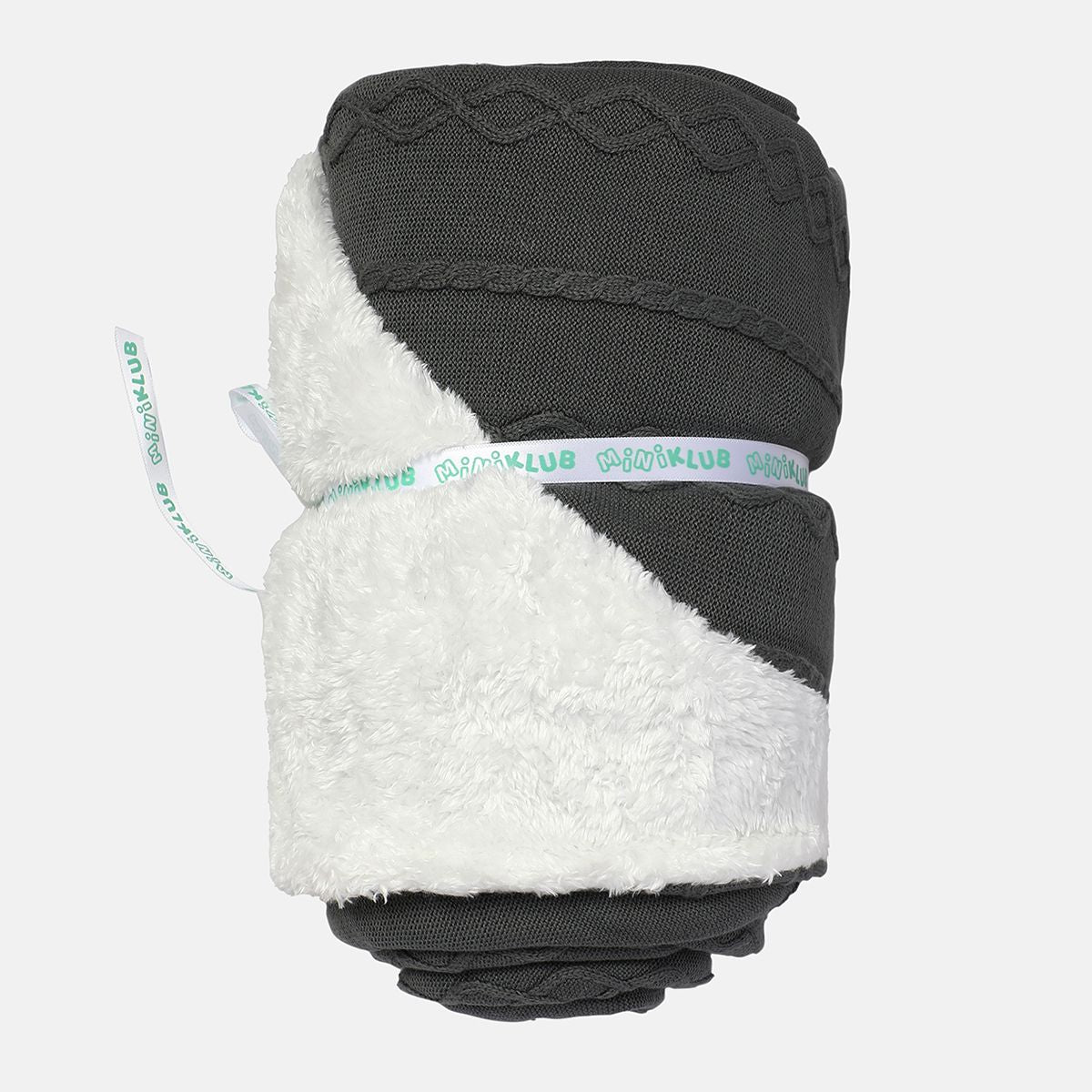 Miniklub New Born Grey/White Color Blanket