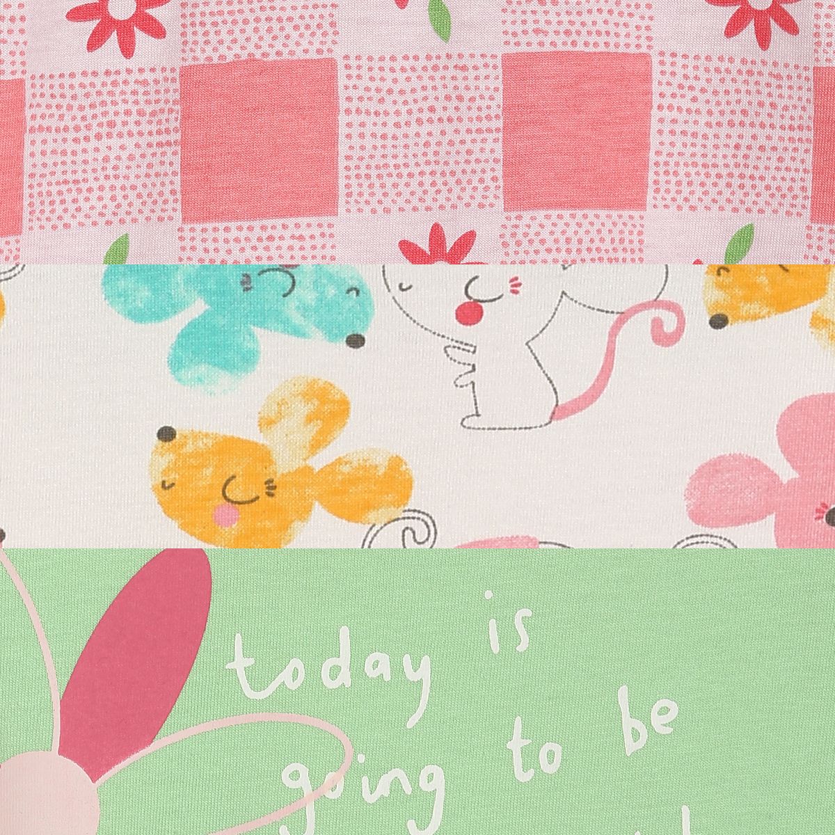 Girls Multicolor Pack Of 3 Knit Top