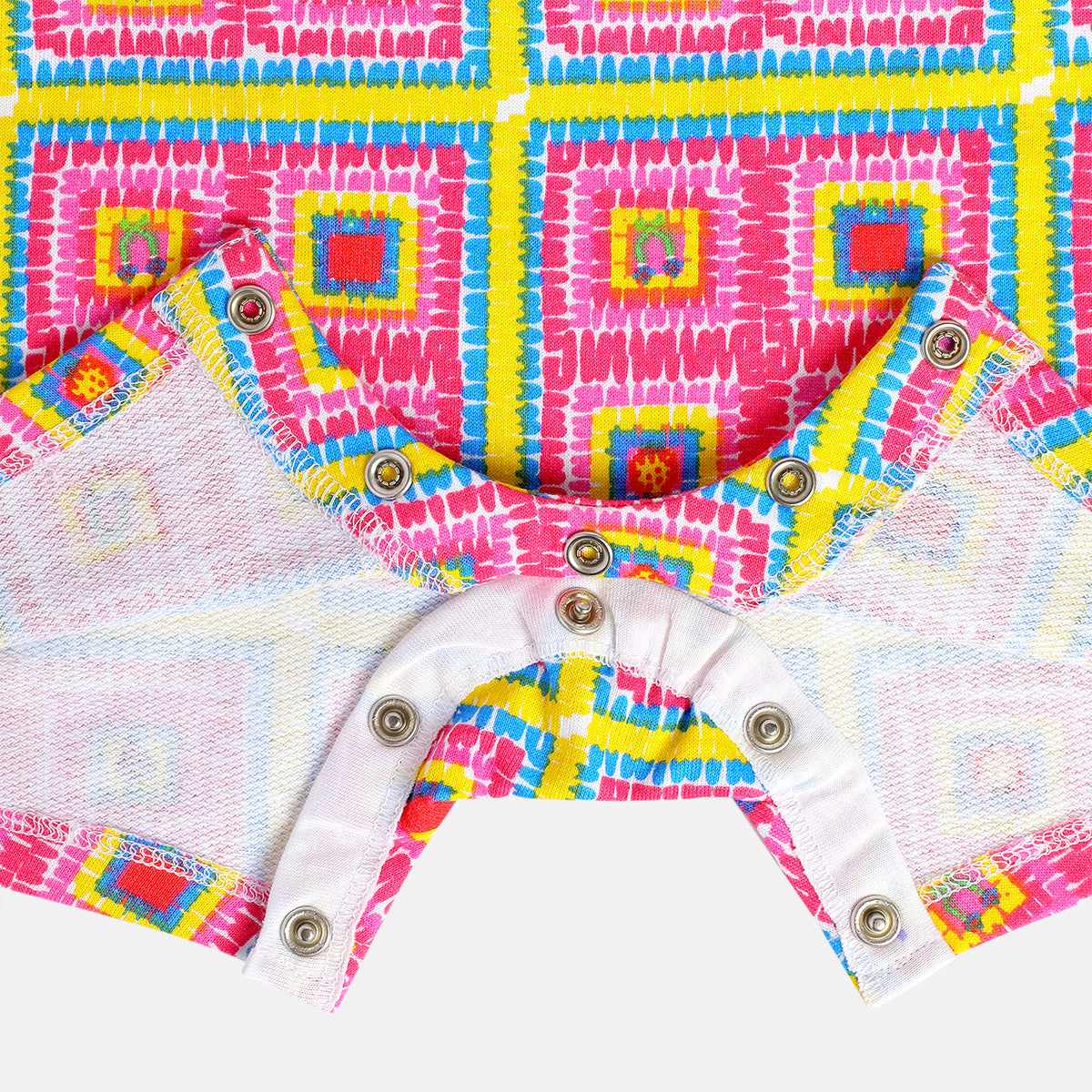 Girls Pink Pack Of 2 Dungaree Set