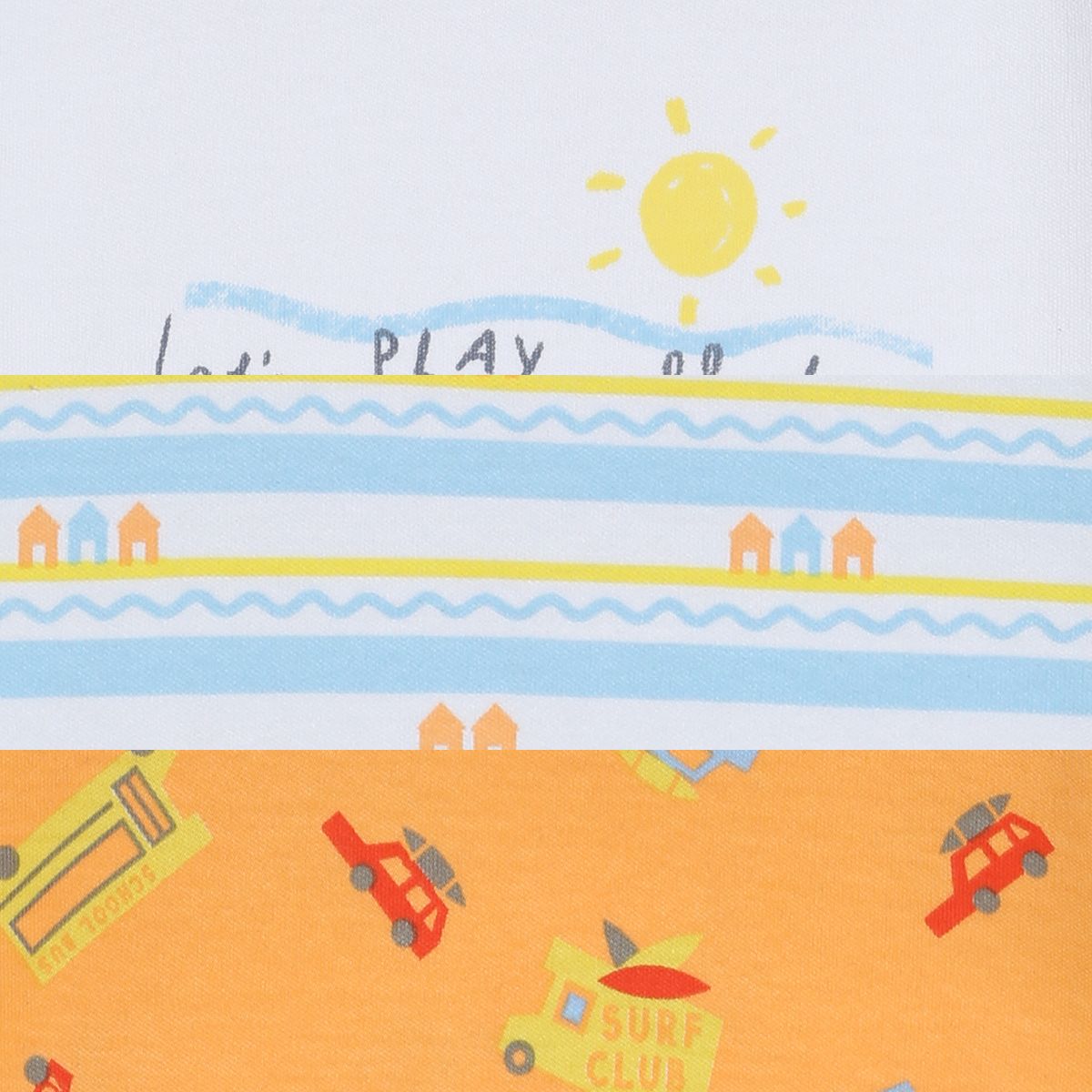 Boys Multicolor Pack Of 3 Body Suit