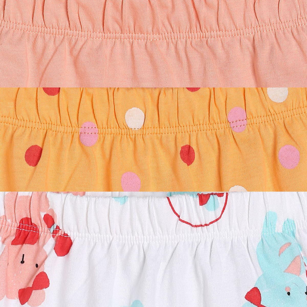 Girls Multicolor Pack Of 3 Shorts
