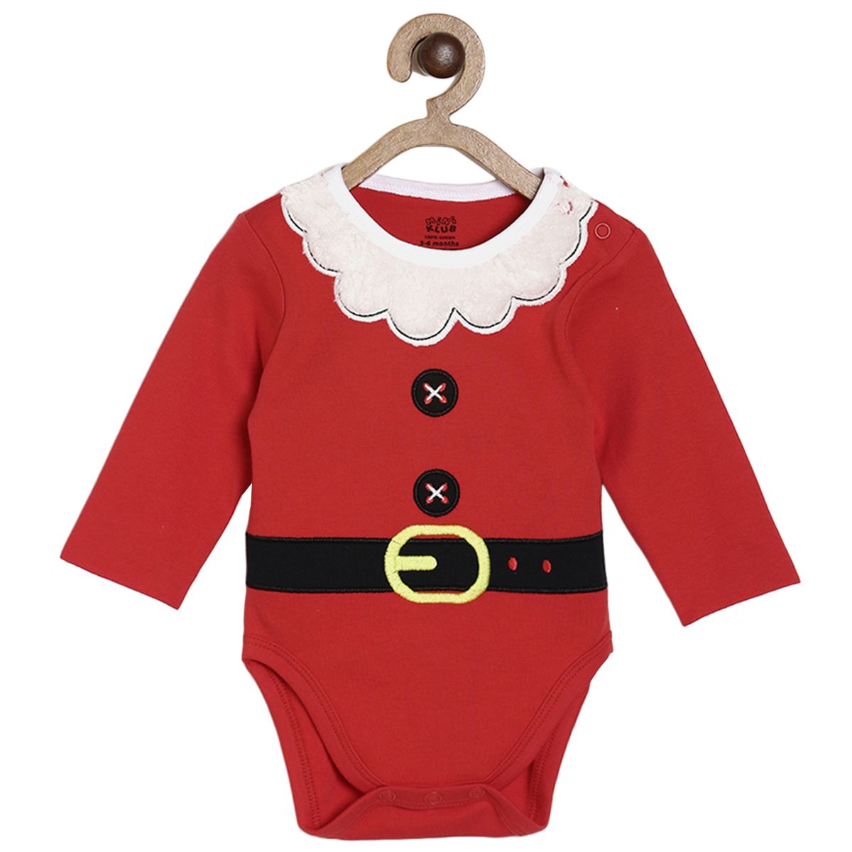 Pack of 2 bodysuit and bottom set - brick red & white for 0-3 Months