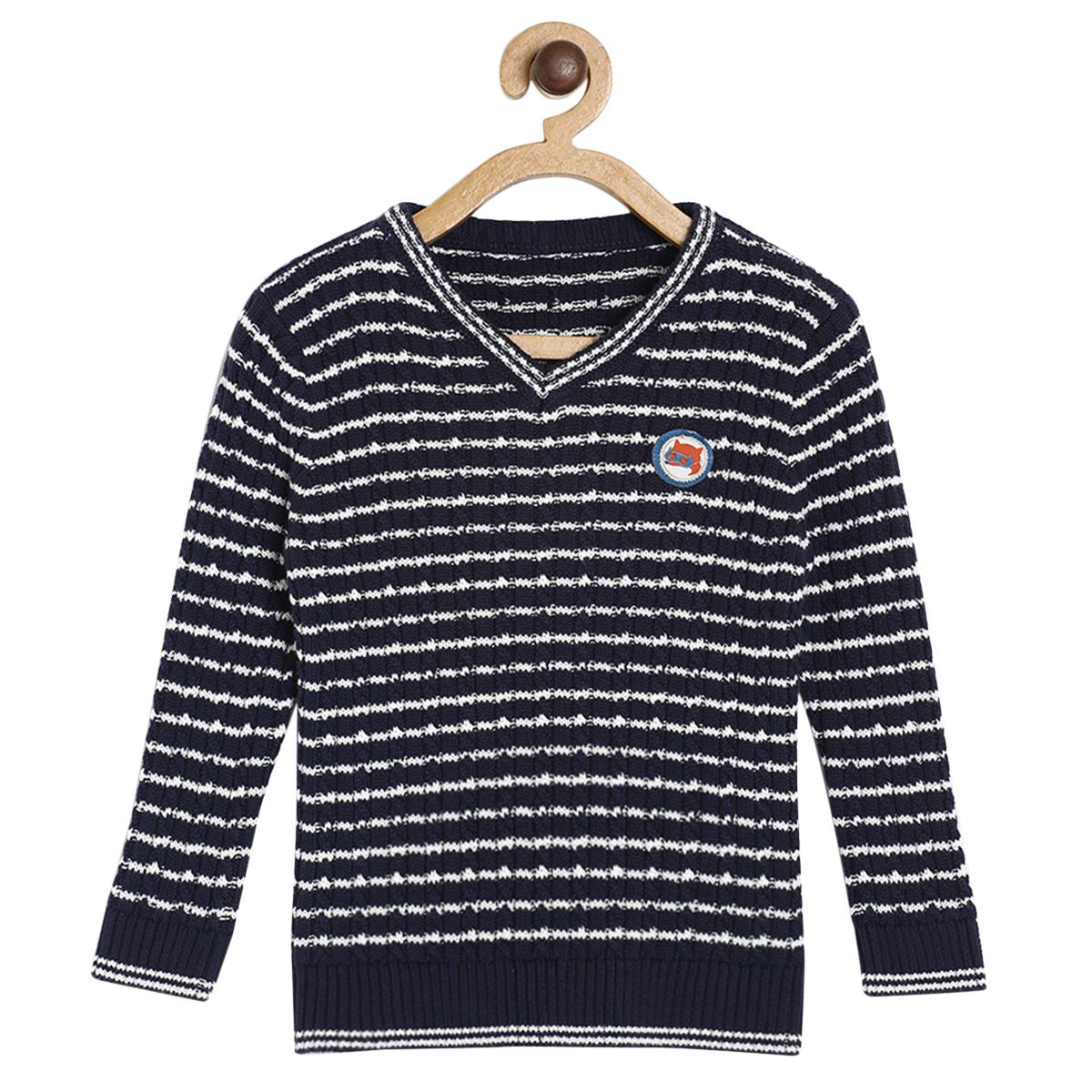 Pack of 1 sweater - navy blue & grey for 0-3 Months