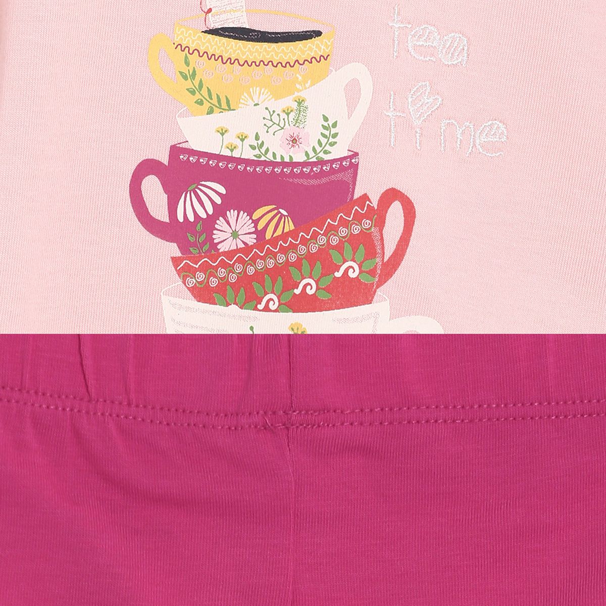 Pack of 2 top and bottom set - baby pink & magenta for 0-3 Months