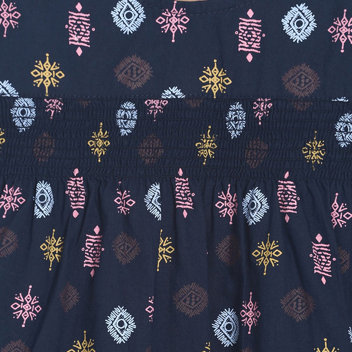 Pack of 1 woven dress - navy blue for 12-18 Months