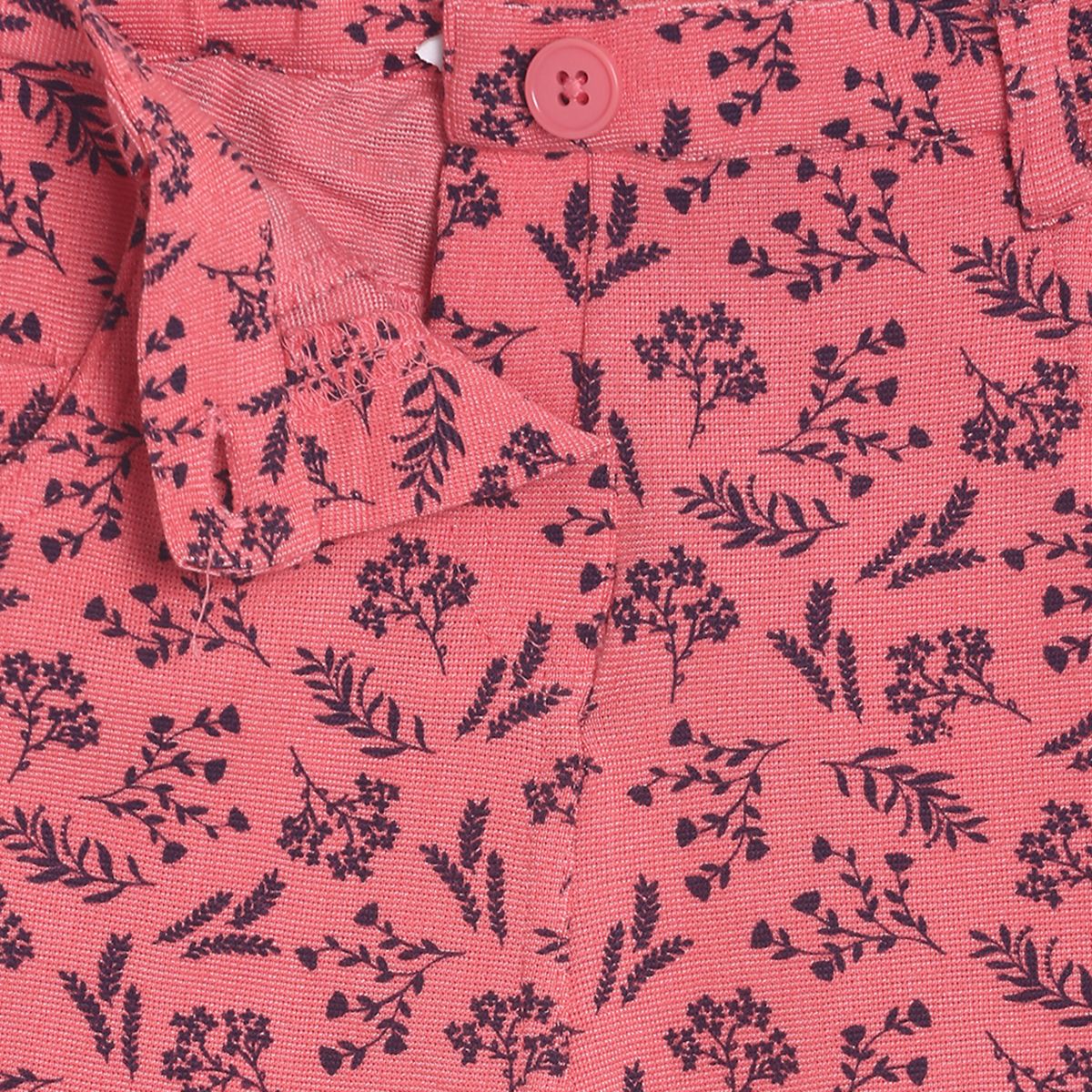 Pack of 1 knit pant - coral red & dark grey for 12-18 Months