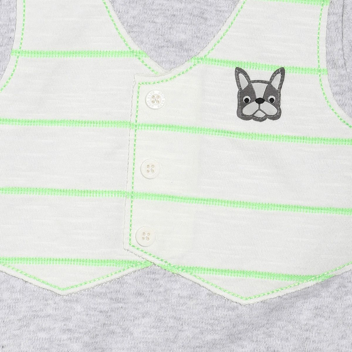 Pack of 2 bodysuit and bottom set - grey marl for 0-3 Months