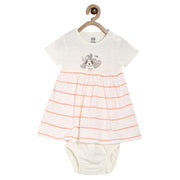 Pack of 2 dress with bloomer - off white for 0-3 Months