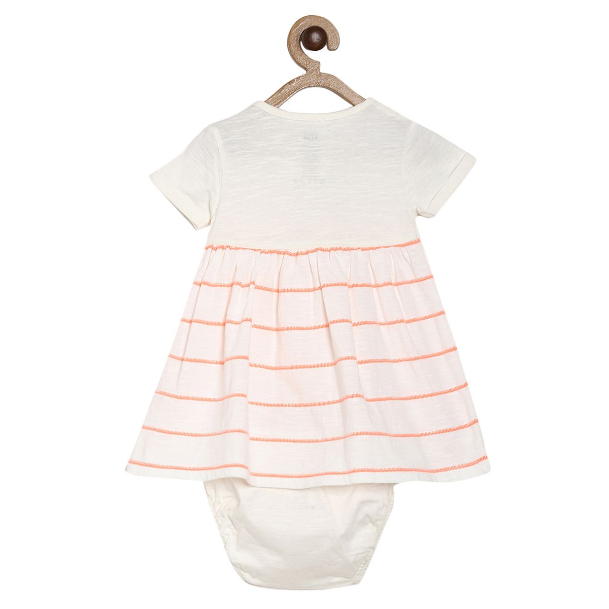 Pack of 2 dress with bloomer - off white for 0-3 Months