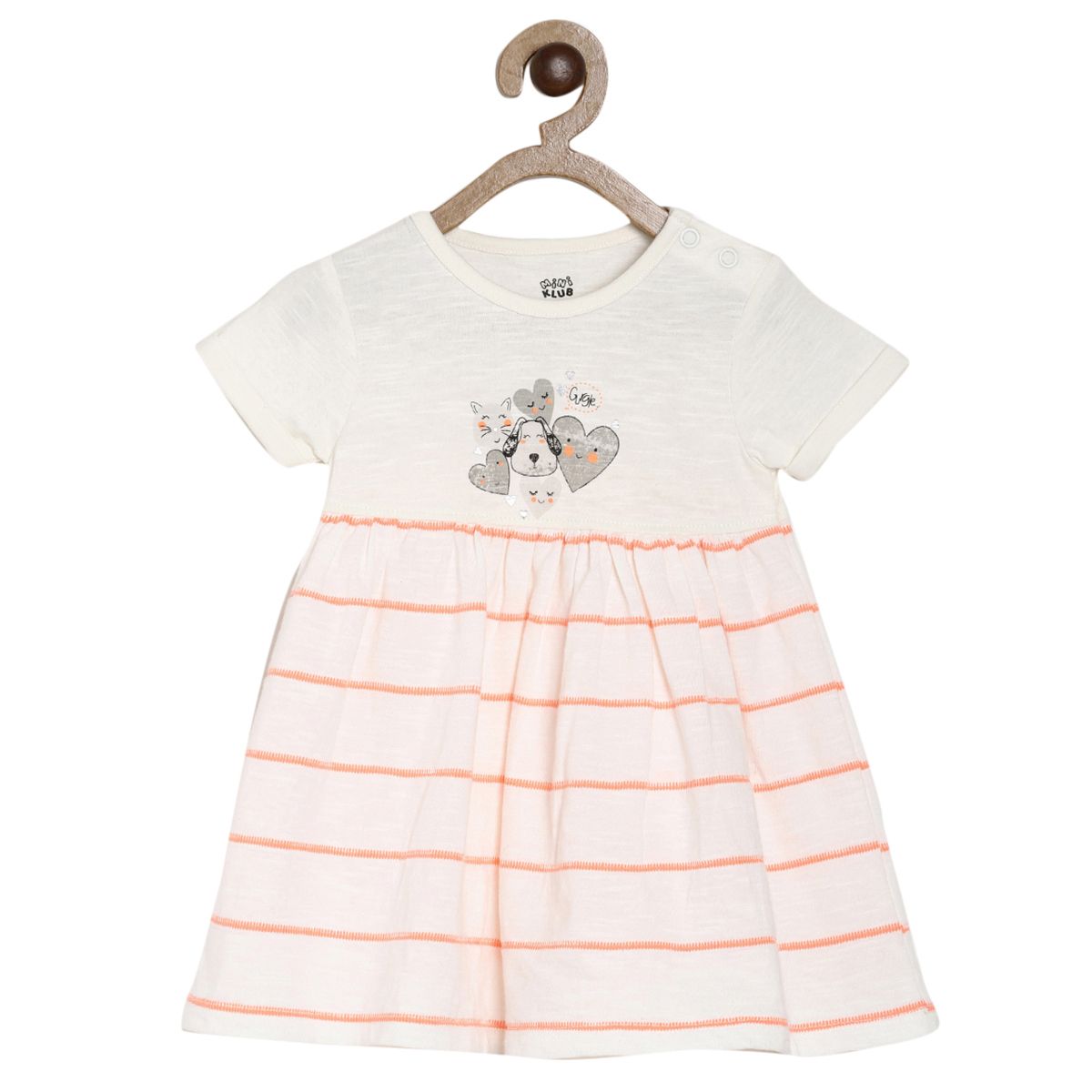 Pack of 2 dress with bloomer - off white for 0-3 Months